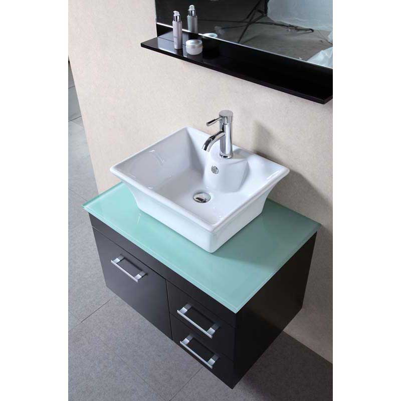 Design Element Madrid 30" Single Sink - Wall Mount Vanity Set in Espresso 2