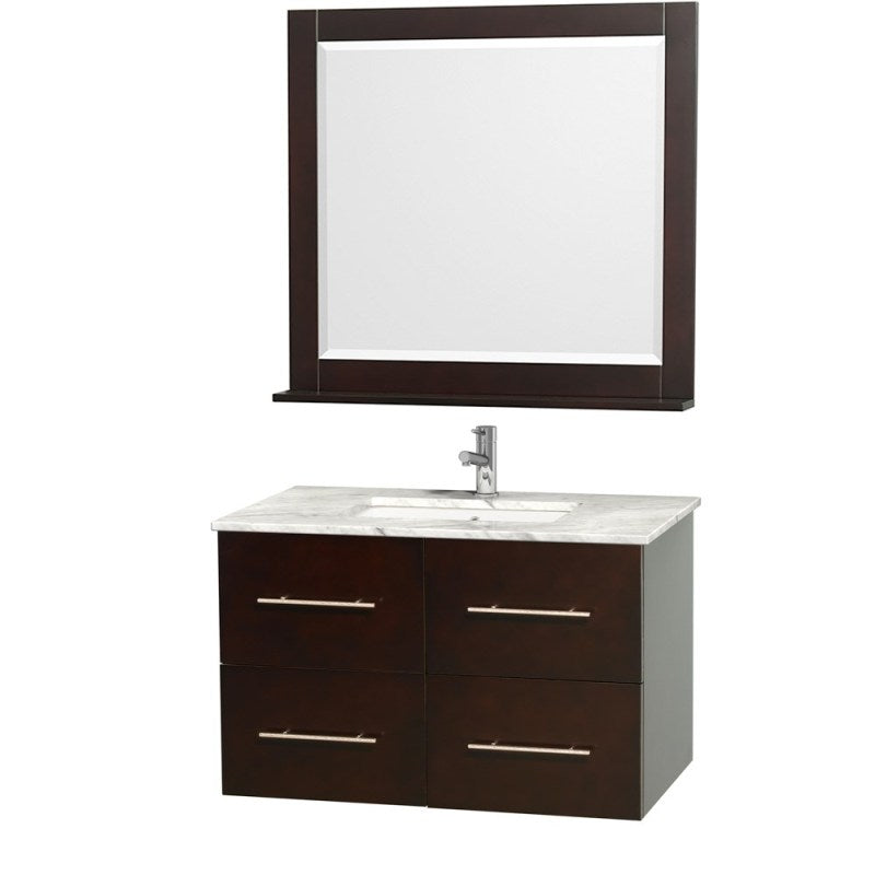 Wyndham Collection Centra 36" Single Bathroom Vanity for Undermount Sinks - Espresso WC-WHE009-36-SGL-VAN-ESP-