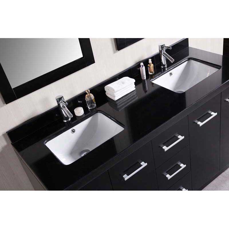 Design Element Cosmo 60" Double Sink Vanity Set in Espresso 3