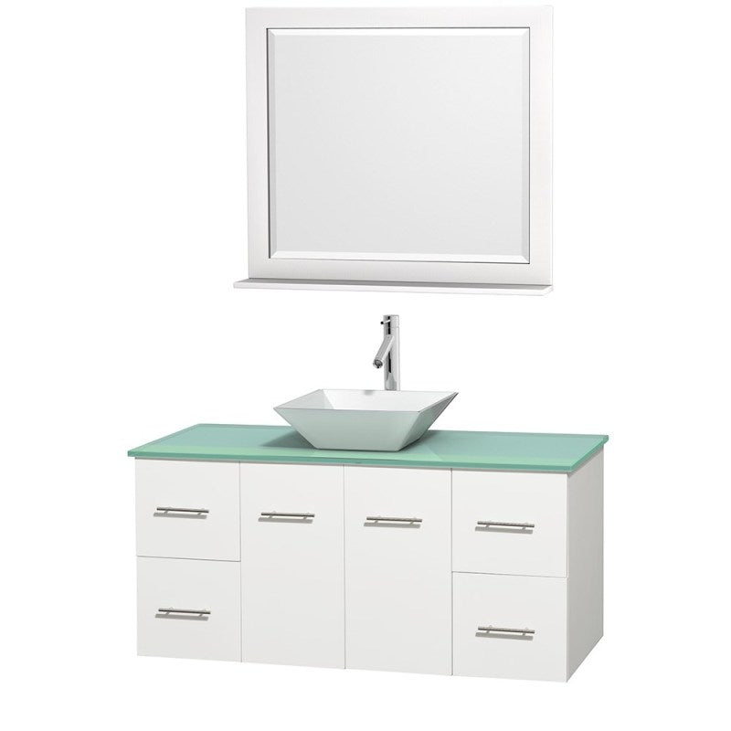 Wyndham Collection Centra 48" Single Bathroom Vanity Set for Vessel Sink - Matte White WC-WHE009-48-SGL-VAN-WHT 7
