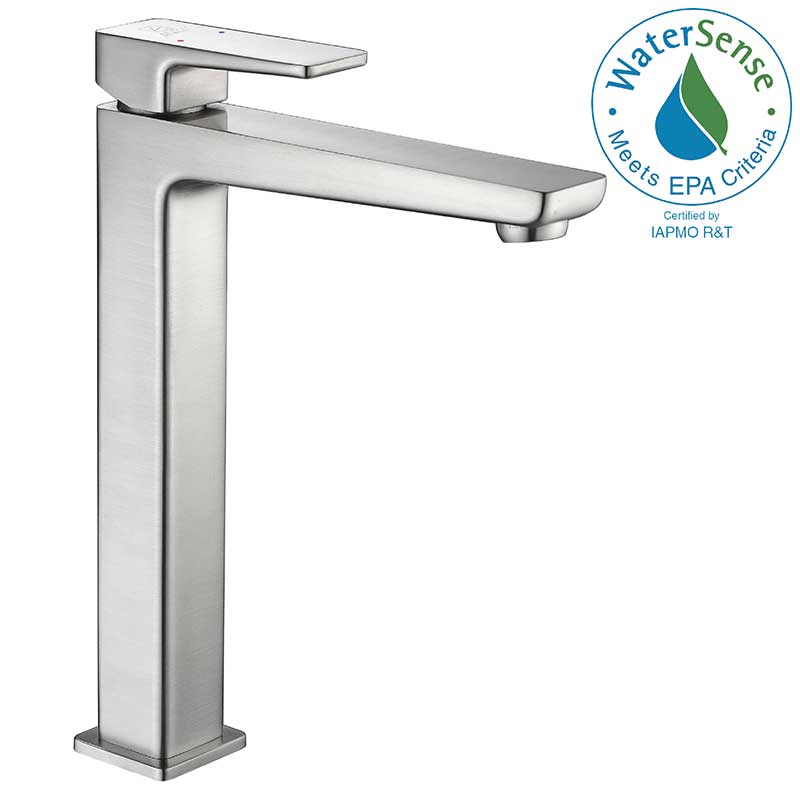 Anzzi Valor Single Hole Single-Handle Bathroom Faucet in Brushed Nickel L-AZ102BN