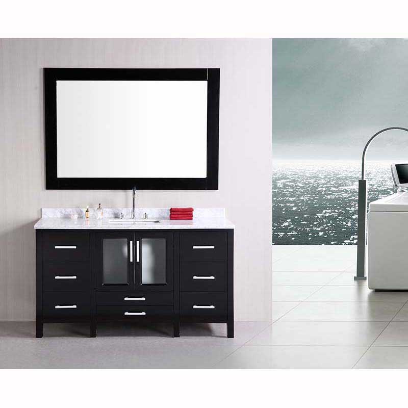 Design Element Stanton 60" Single Sink Vanity Set in Espresso