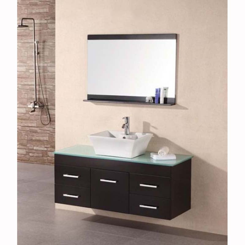 Design Element Madrid 36" Single Sink - Wall Mount Vanity Set in Espresso