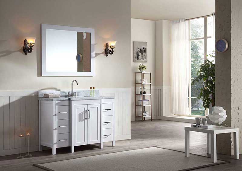 Ariel Hollandale 49" Single Sink Vanity Set in White 2