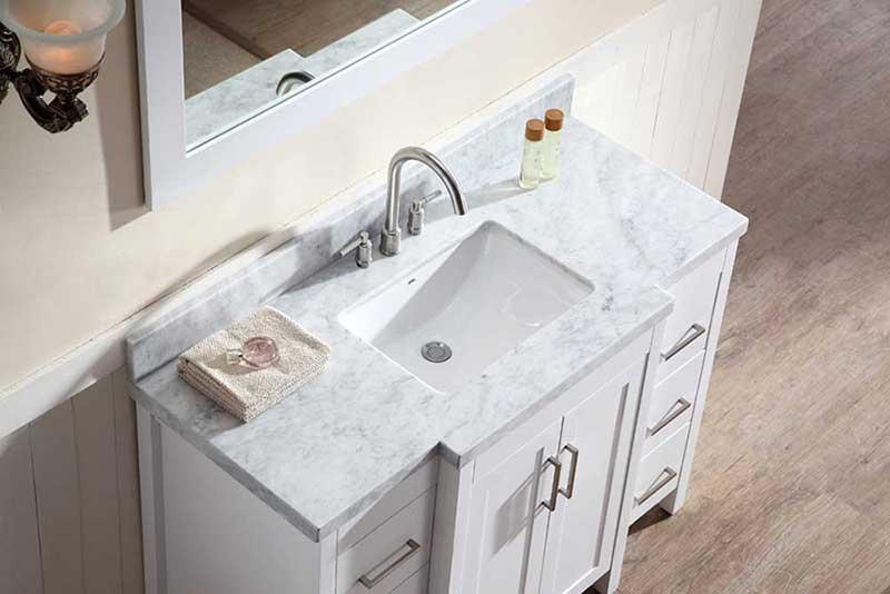 Ariel Hollandale 49" Single Sink Vanity Set in White 3