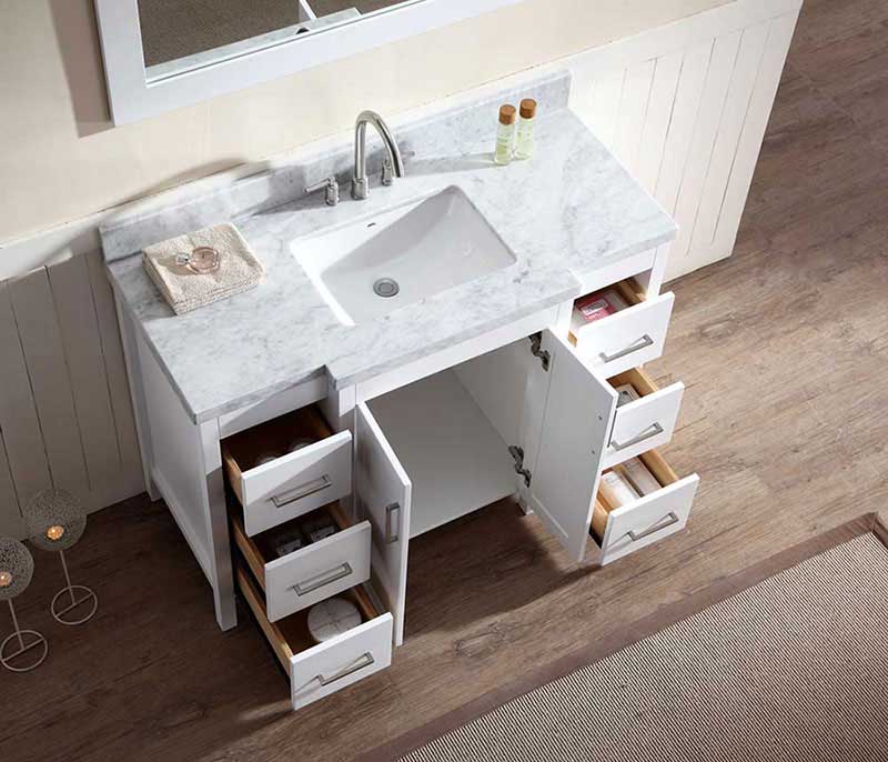 Ariel Hollandale 49" Single Sink Vanity Set in White 4