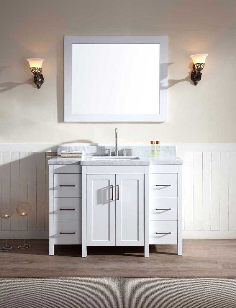 Ariel Hollandale 49" Single Sink Vanity Set in White