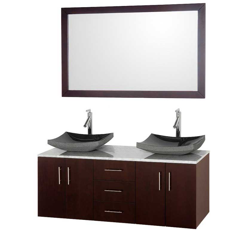 Wyndham Collection Arrano 55" Double Bathroom Vanity Set with Vessel Sinks - Espresso WC-B400-55-ESP-OM 4