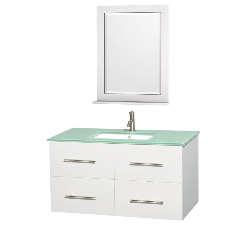 Wyndham Collection Centra 42" Single Bathroom Vanity for Undermount Sinks - Matte White WC-WHE009-42-SGL-VAN-WHT- 6