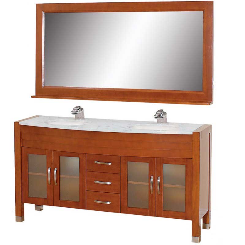 Wyndham Collection Daytona 63" Double Bathroom Vanity Set - Cherry w/ Drawers WC-A-W2200-63-CH 4
