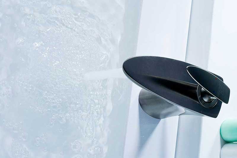 Anzzi Tone Series Single Handle Bathroom Sink Faucet in Brushed Nickel 5