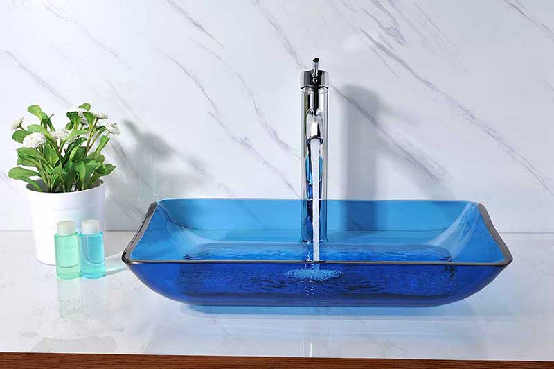 Anzzi Harmony Series Deco-Glass Vessel Sink in Cloud Blue 7