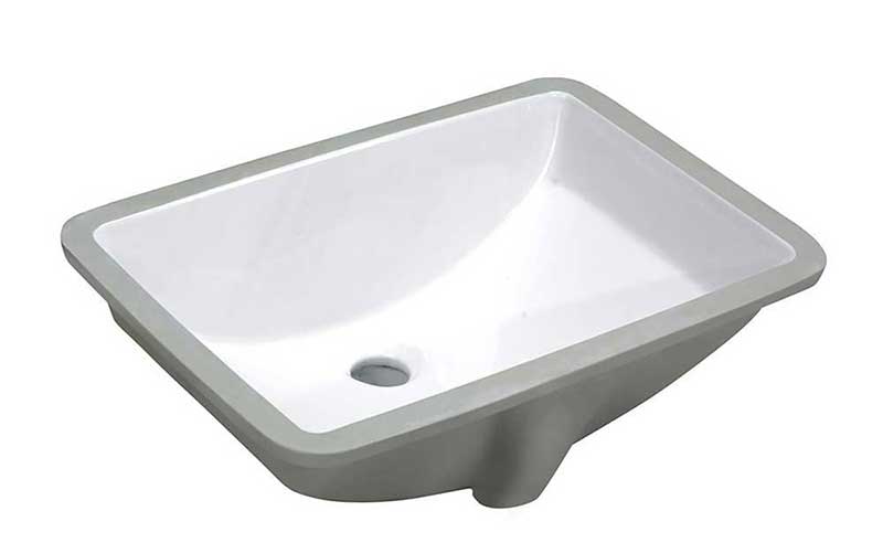 Anzzi Pegasus Series 8.5 in. Ceramic Undermount Sink Basin in White