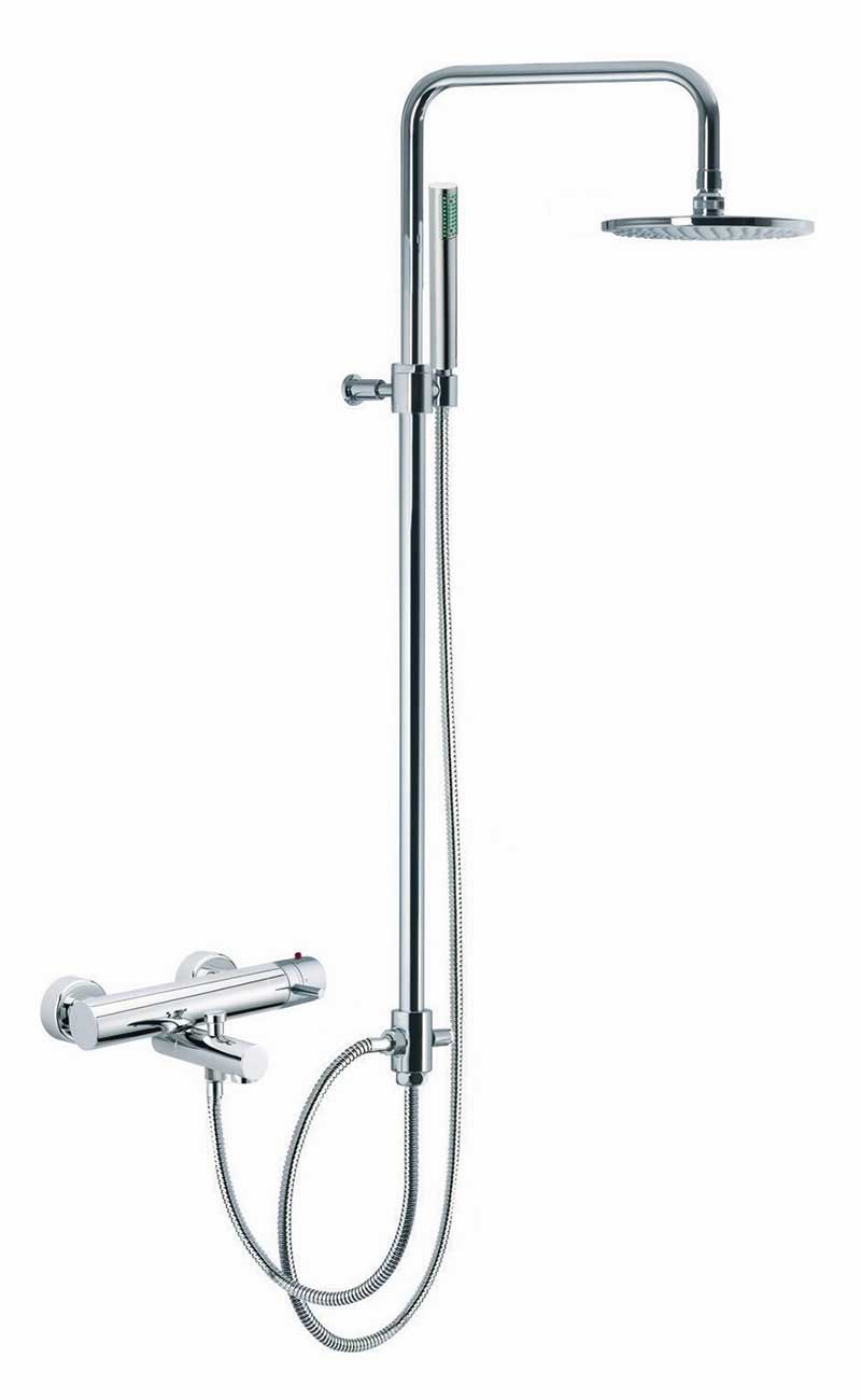 Fima by Nameeks Brick Wall Mount Thermostatic Tub and Shower Faucet with Hand Shower