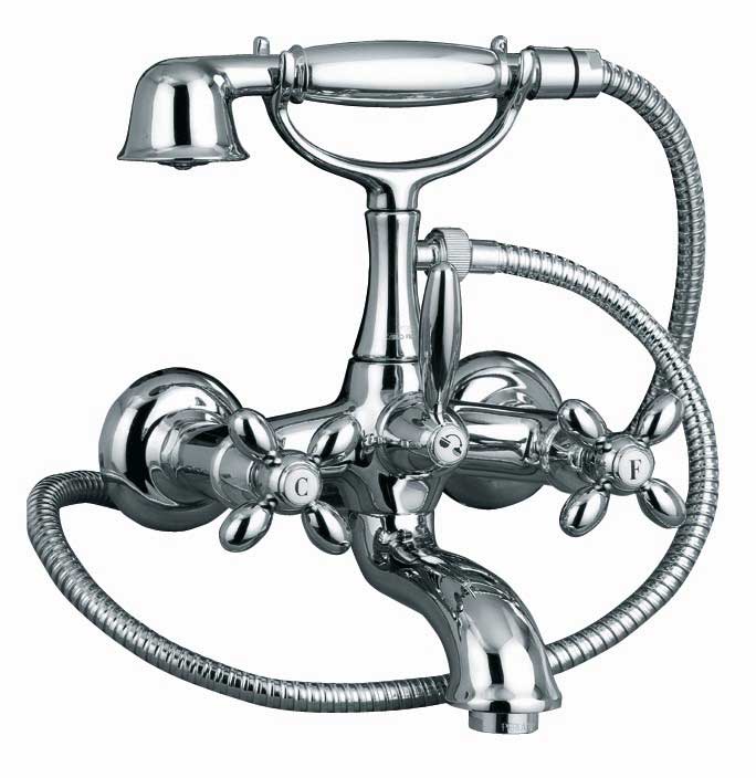 Fima by Nameeks Olivia Wall Mount Thermostatic Tub Faucet with Hand Shower