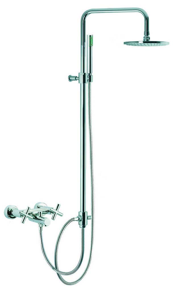 Fima by Nameeks Maxima Wall Mount Thermostatic Tub/Shower Faucet with Rain Shower Head and Hand Shower
