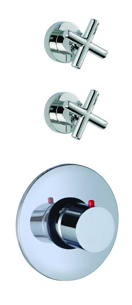 Fima by Nameeks Maxima Built-In Thermostatic Valve Trim with Two Volume Control Handles