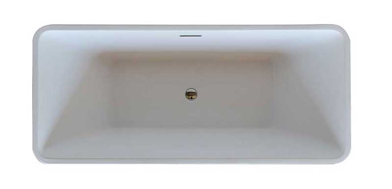 Anzzi Arden 66.5 in. One Piece Acrylic Freestanding Bathtub in Glossy White 4