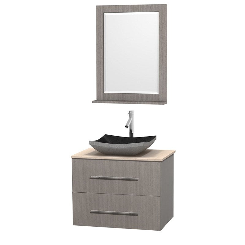 Wyndham Collection Centra 30" Single Bathroom Vanity Set for Vessel Sink - Gray Oak WC-WHE009-30-SGL-VAN-GRO 3