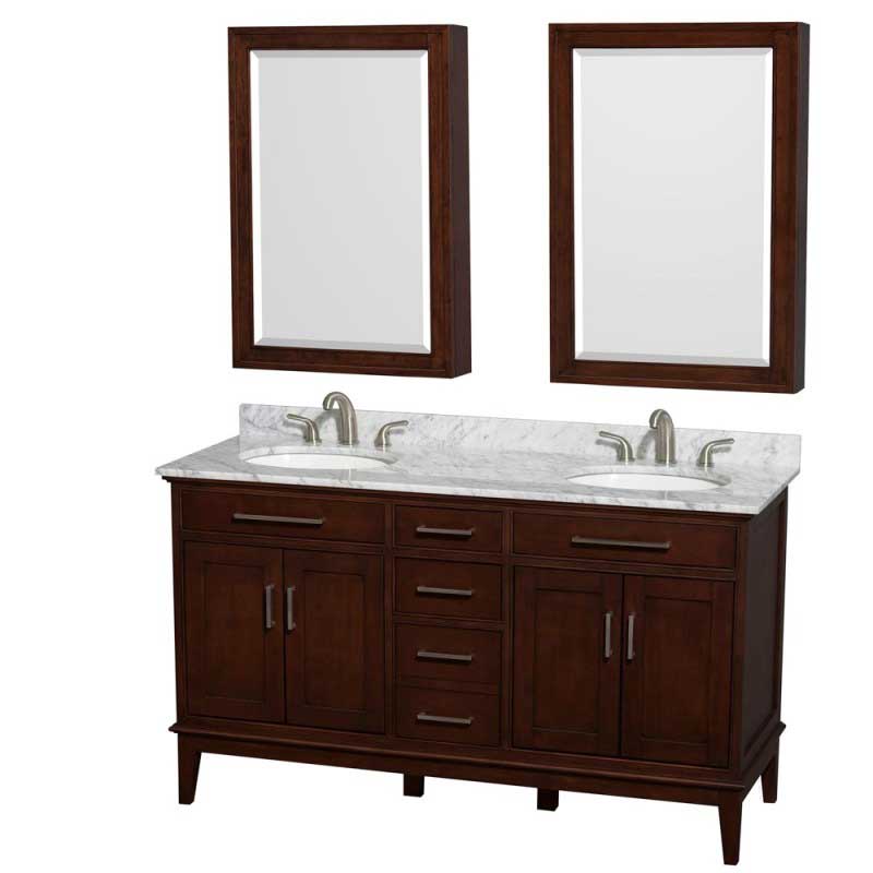 Wyndham Collection Hatton 60" Double Bathroom Vanity - Dark Chestnut WC-1616-60-DBL-VAN-CDK 4