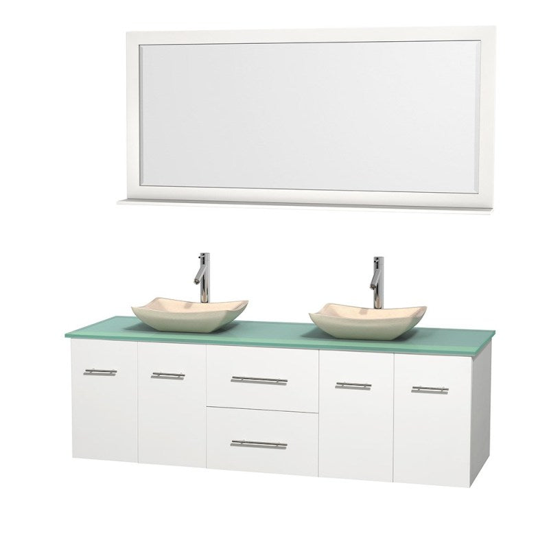 Wyndham Collection Centra 72" Double Bathroom Vanity Set for Vessel Sinks - Matte White WC-WHE009-72-DBL-VAN-WHT 7