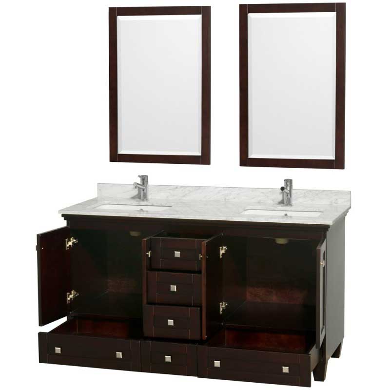 Wyndham Collection Acclaim 60" Double Bathroom Vanity - Espresso WC-CG8000-60-ESP 3