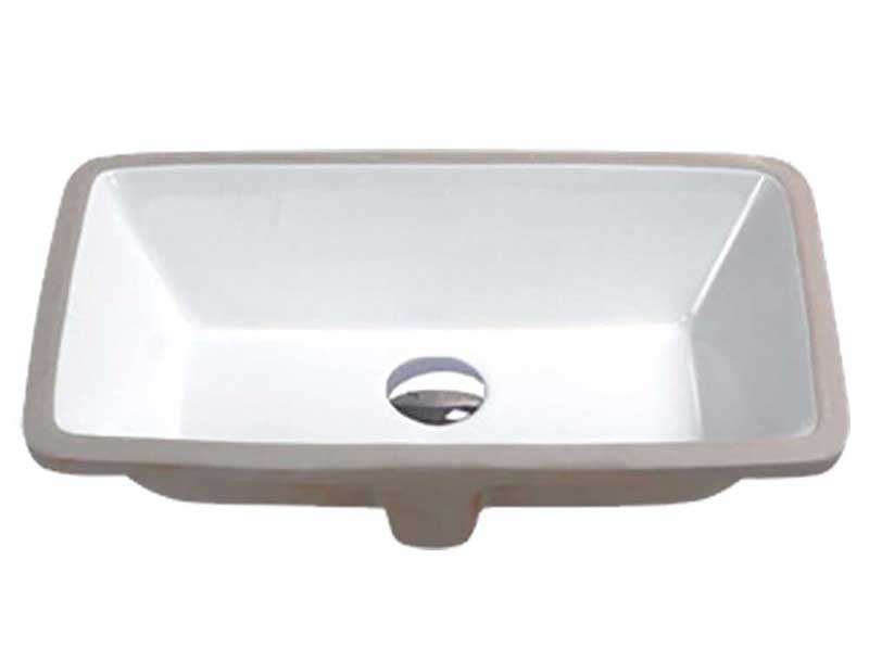 Anzzi Rhodes Series 7 in. Ceramic Undermount Sink Basin in White