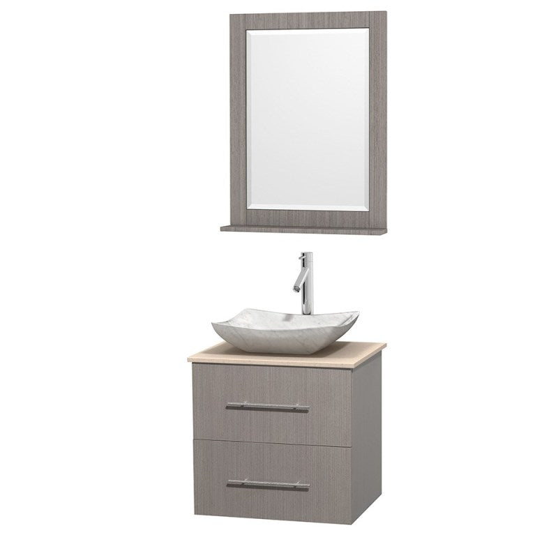Wyndham Collection Centra 24" Single Bathroom Vanity Set for Vessel Sink - Gray Oak WC-WHE009-24-SGL-VAN-GRO 7