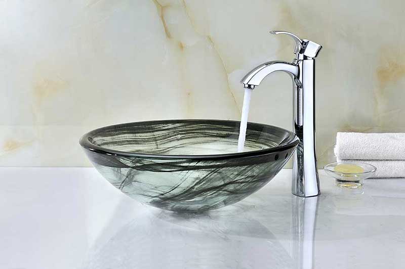 Anzzi Mezzo Series Deco-Glass Vessel Sink in Emerald Wisp 6