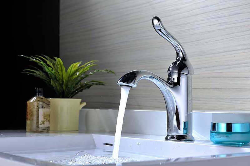 Anzzi Arc Series Single Handle Bathroom Sink Faucet in Polished Chrome 3