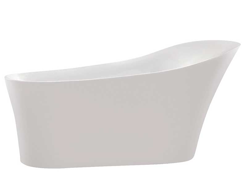 Anzzi Maple 67 in. Acrylic Flatbottom Non-Whirlpool Bathtub in White with Kros Faucet in Polished Chrome FTAZ092-0025C 2