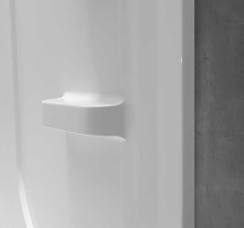 Anzzi Studio 38 in. x 38 in. x 75 in. 2-piece DIY Friendly Corner Shower Surround in White