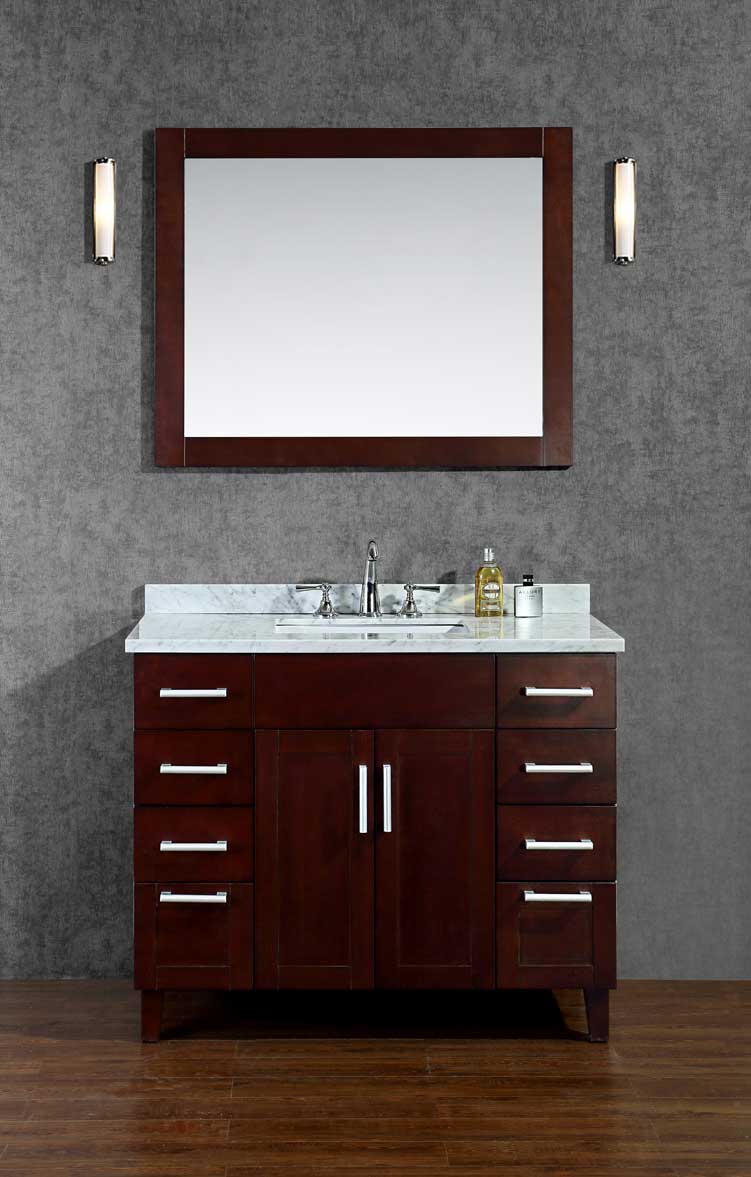 Ariel by Seacliff Frampton 42" Single-Sink Bathroom Vanity Set With Mirror SCFRA42TWA