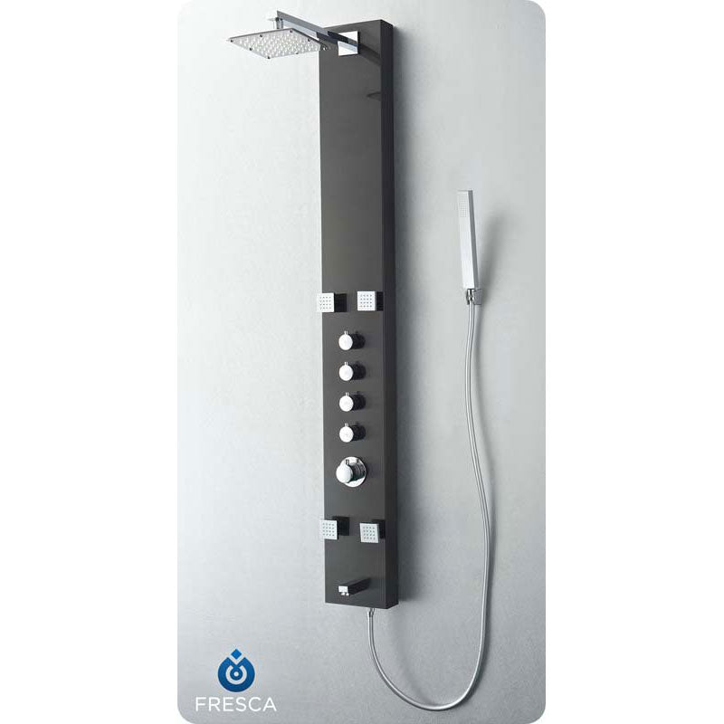 Fresca FSP8001BG Pavia Stainless Steel Thermostatic Shower Massage Panel - Brushed Gray