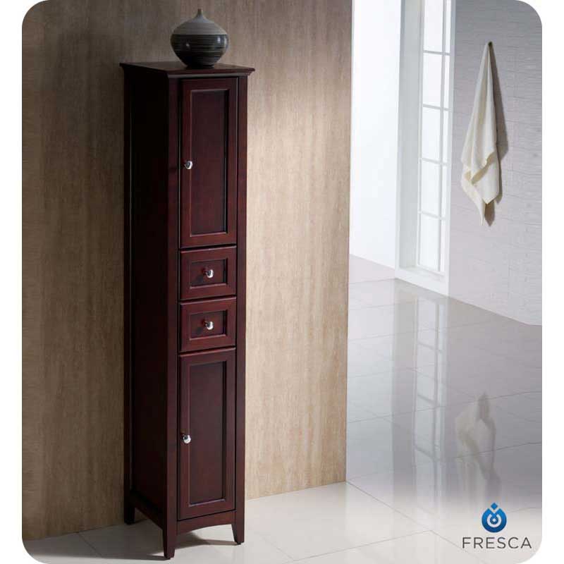Fresca FST2060MH Oxford Mahogany Tall Bathroom Linen Cabinet