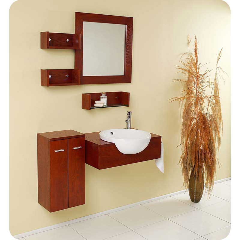 Fresca FVN3520 Stile Modern Bathroom Vanity with Mirror & Side Cabinet