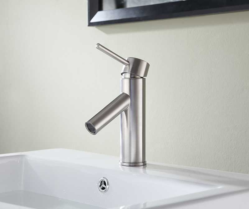 Anzzi Valle Single Hole Single Handle Bathroom Faucet in Brushed Nickel L-AZ109BN 2
