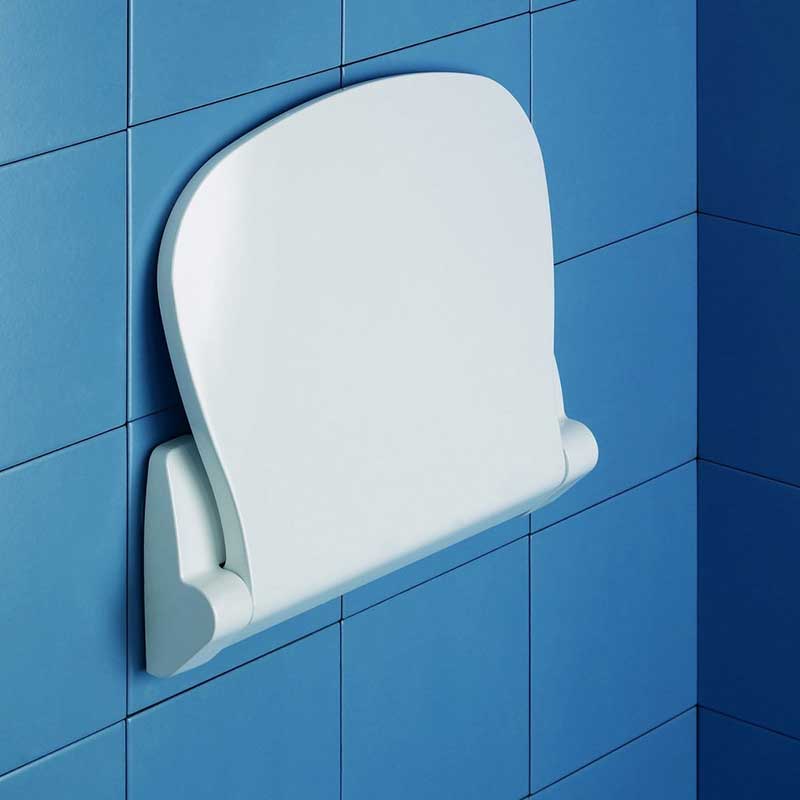 Gedy by Nameeks Sound Tilt-Up Shower Seat in White 2