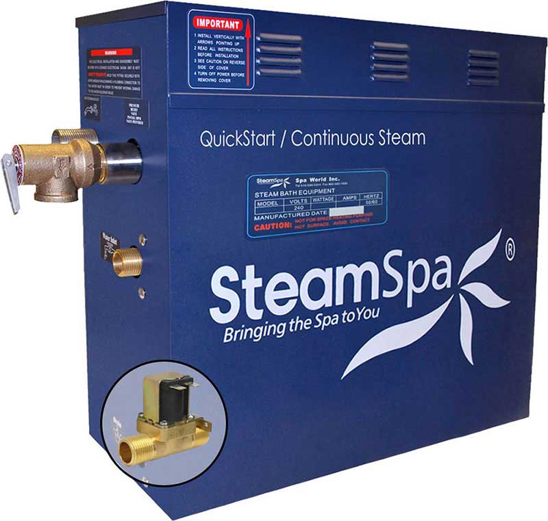 SteamSpa 7.5 KW QuickStart Acu-Steam Bath Generator with Built-in Auto Drain