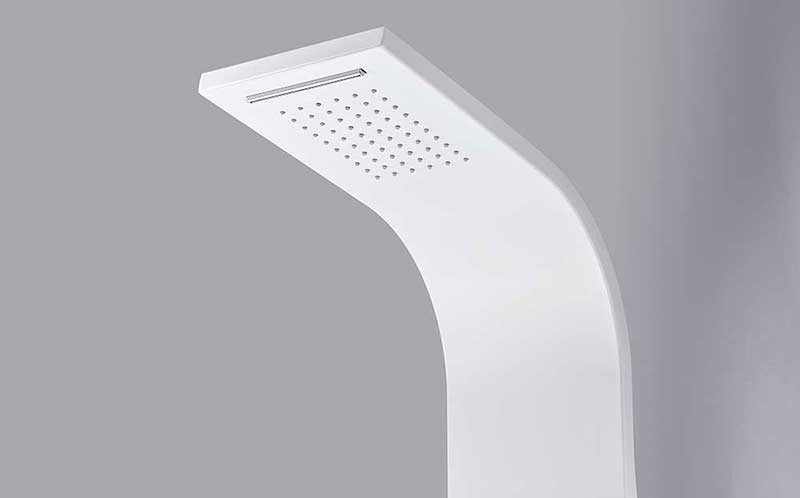 Anzzi ARENA Series 60 in. Full Body Shower Panel System with Heavy Rain Shower and Spray Wand in White 3