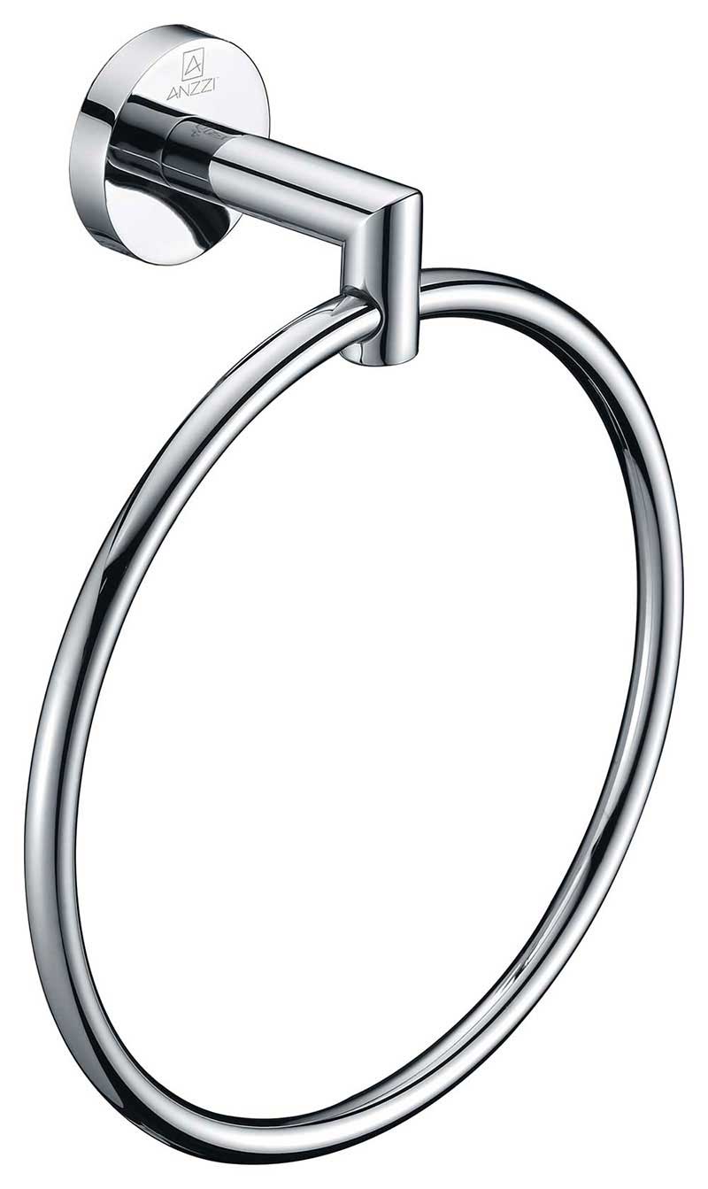 Anzzi Caster 2 Series Towel Ring in Polished Chrome