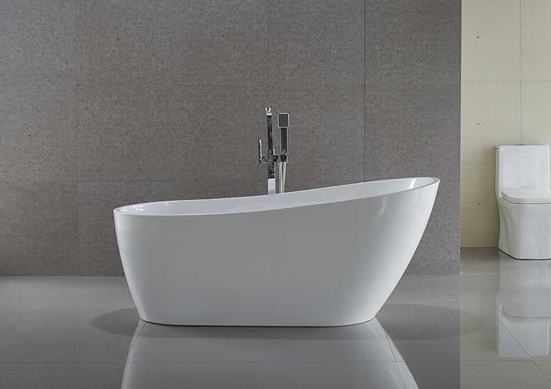 Anzzi Trend Series 5.58 ft. Freestanding Bathtub in White FT-AZ093 2