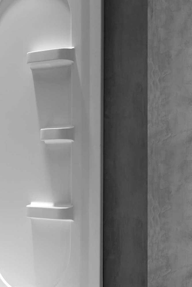 Anzzi Studio 38 in. x 38 in. x 75 in. 2-piece DIY Friendly Corner Shower Surround in White