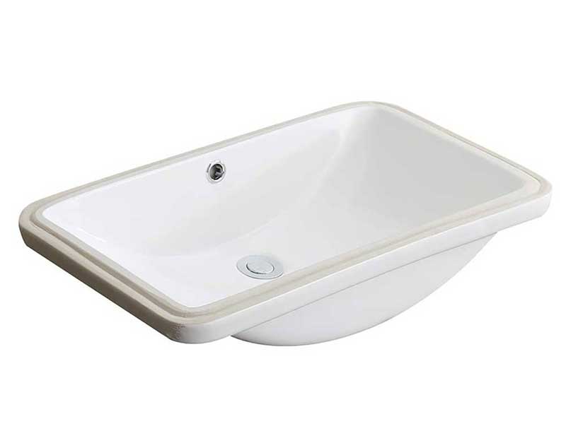 Anzzi Lanmia Series 7.25 in. Ceramic Undermount Sink Basin in White