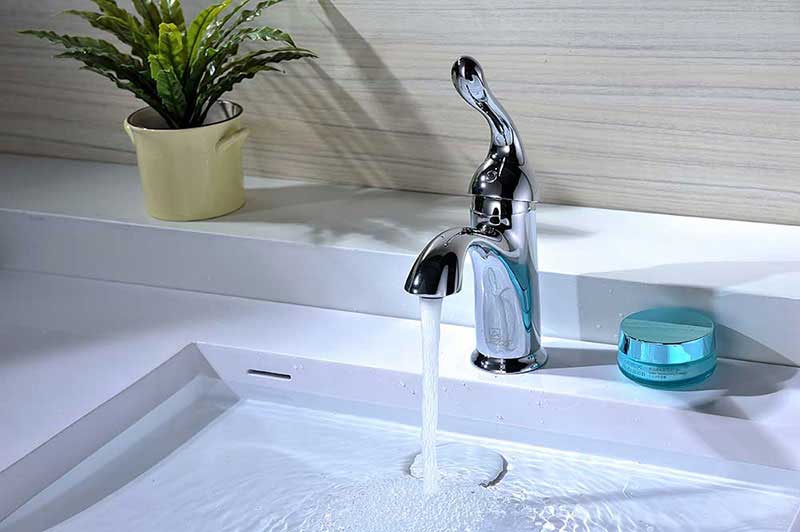 Anzzi Arc Series Single Handle Bathroom Sink Faucet in Polished Chrome 6