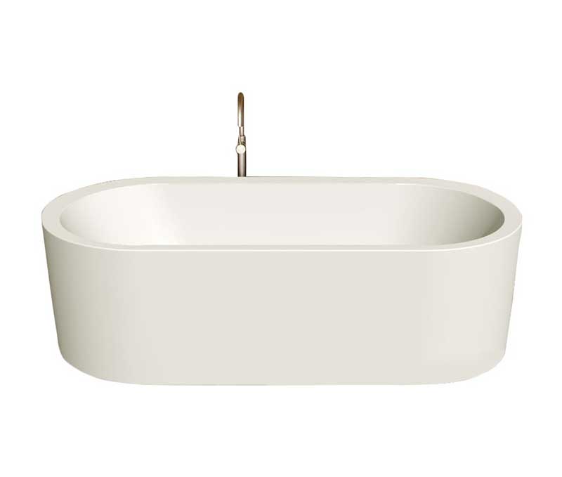 Aquatica Harmony Duo-Wht Freestanding Lucite® with Microban® Acrylic Bathtub - White 2