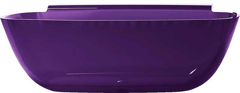 Anzzi Vida 5.2 ft. Man-Made Stone Freestanding Non-Whirlpool Bathtub in Evening Violet and Sol Series Faucet in Chrome 3