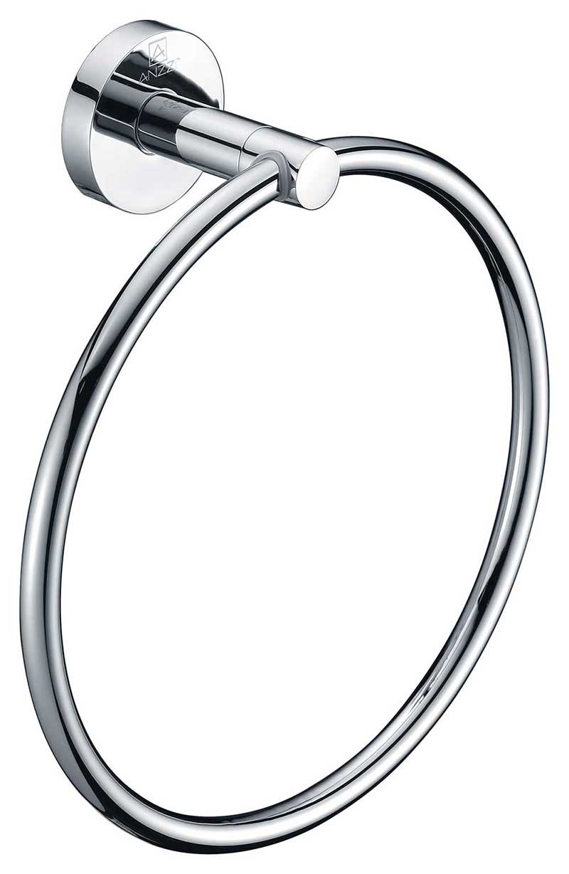 Anzzi Caster Series Towel Ring in Polished Chrome