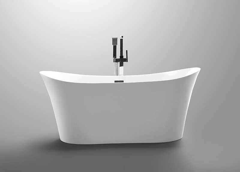 Anzzi Eft Series 5.58 ft. Freestanding Bathtub in White FT-AZ096 4