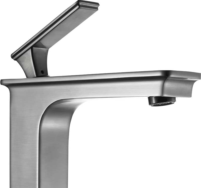 Anzzi Saunter Single Hole Single-Handle Vessel Bathroom Faucet in Brushed Nickel L-AZ121BN 4